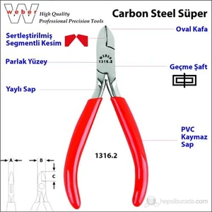 1316.2 Karbon Çelik Süper Elektronikçi Yan Keski-Yaylı 115 Mm