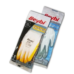 Nitril Eldiven Sarı-Beyaz 9""  Ekonomik / 288 Çift