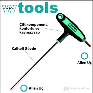 Weber Tools T Saplı Allen Tornavida 6.0 X 150 Mm