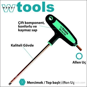 Weber Tools Top Başlı T Saplı Allen Tor. 2.0 X 100 Mm