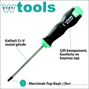 Weber Tools Top Başlı Allen Tornavida 2.0 X 100 Mm