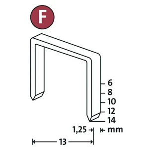 F Tip Ntf/8Mm Yassı Zımba Teli 960 Lı Paket