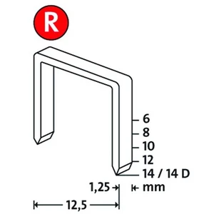 R Tip 50/10Mm Yassı Zımba Teli 960 Lı Paket