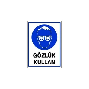Pvc Levha "Gözlük Kullan" 25X35 Cm