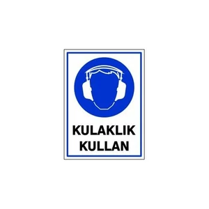 Pvc Levha "Kulaklık Kullan" 25X35 Cm