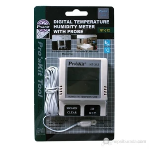 Pro's Kit Nt-312 Dijital Sıcaklık Nem Ölçer(Problu)