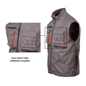 Ssm Sesam Grup Harman Karışımı Özel Tasarım Teknik Yelek Gri