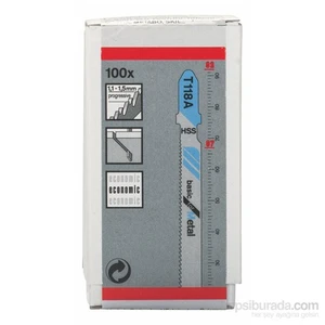 T 118 A Metalde Normal Kesim İçin 5'li Dekupaj Testere Bıçağı