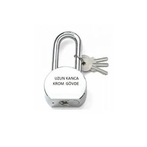 65 Mm Krom Çelik Asma Kilit Uzun Kanca