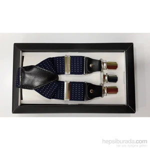 Lusso Lacivert Puanlı Lastikli Pantolon Askısı