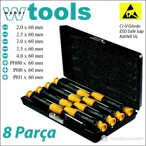 Weber Tools Antistatik Elektronikçi Torn. Esd Düz-Yıldız (8 Parça)