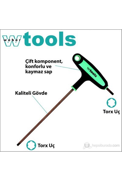 Weber Tools T Saplı Torx Tornavida T8 X 100 Mm