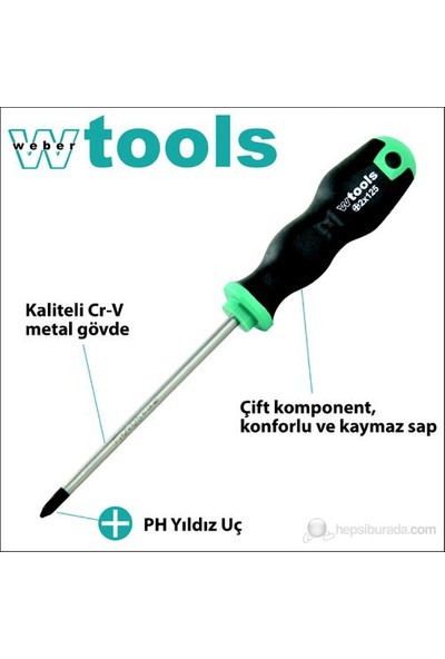 Weber Tools Yıldız Uçlu Tornavida Ph0 X 60 Mm