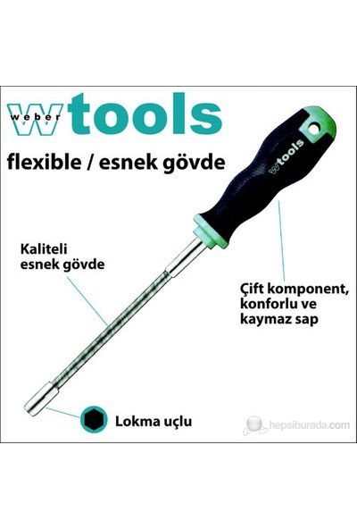 Weber Tools Esnek Lokma Tornavida 6.0 X 160 Mm