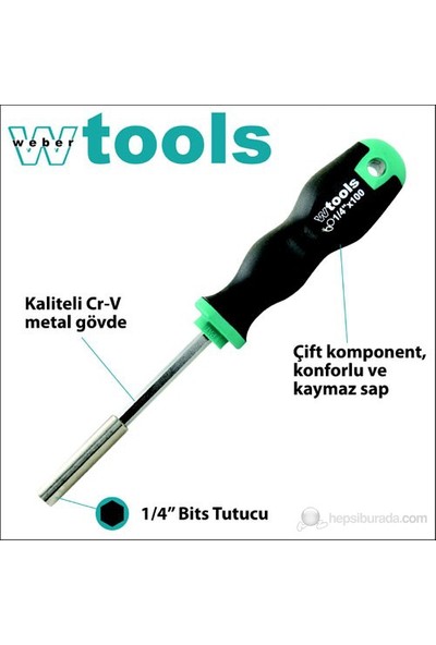 Weber Tools Bits Uç Tornavida 1/4 X 150 Mm