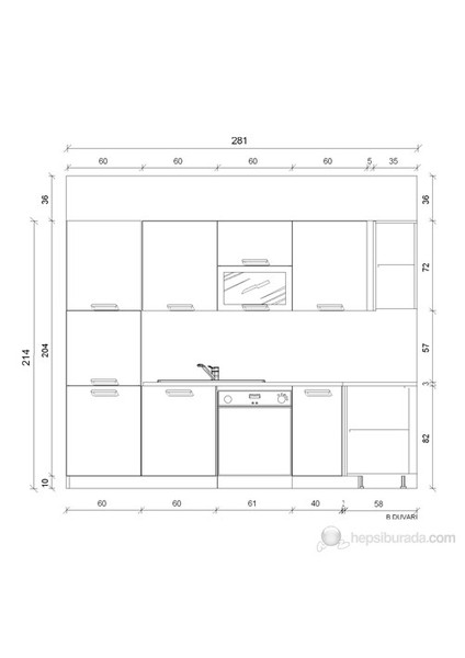 141011 Highgloss PVC Kapaklı Mutfak