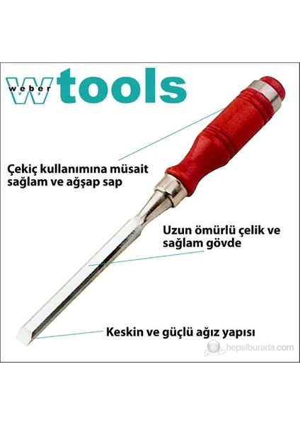 Weber Tools Ağaç Saplı Iskarpela 6 X 140 Mm