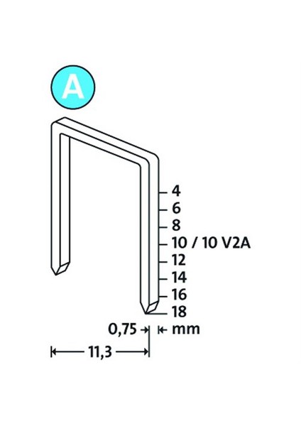 A Tip 53/12Mm Süper Sert Zımba Teli 1000 Li Paket