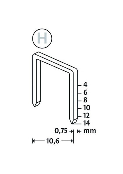 H Tip 37/4Mm Süper Sert Zımba Teli 2000 Li Paket
