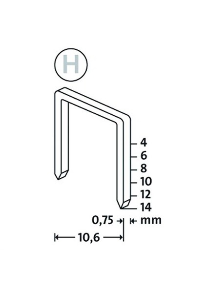 H Tip 37/6Mm Süper Sert Zımba Teli 5000 Li Paket