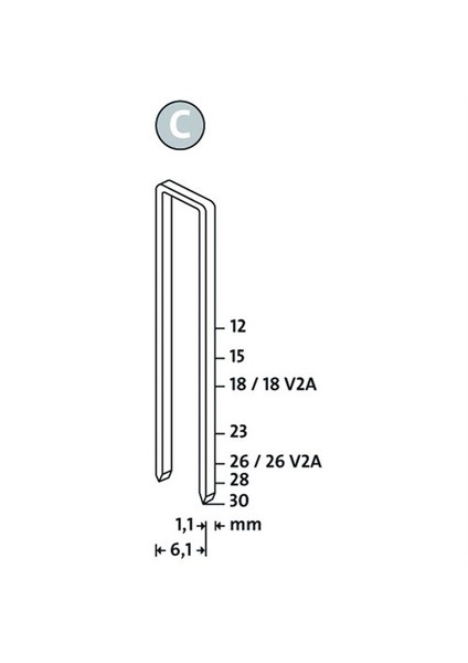 C Tip 4/23Mm Dar-Uzun Zımba Teli 2000 Li Paket