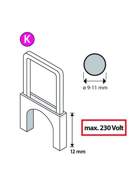 K/12 Tip İzoleli Kablo Zımba Teli 350 Li Paket