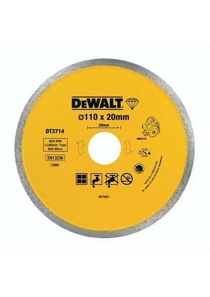 Dt3714 Genel Kesim Bıçağı 110Mm X 20Mm