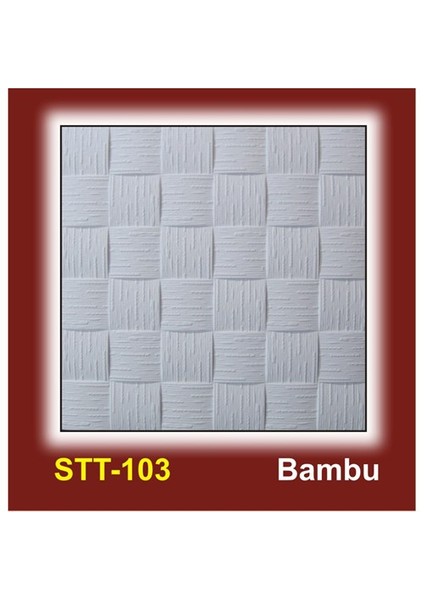 Tavan Kaplama 2 m2 (8 adet 50 x 50 cm) Bambu Modeli