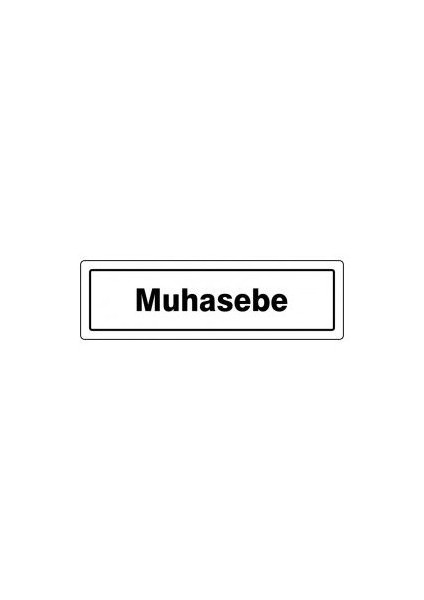 Pvc Levha "Muhasebe" 7X25 Cm
