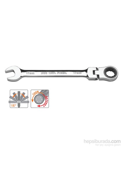 B06-19 19 Mm C-Gear Cırcırlı Kombine Anahtar Mafsallı