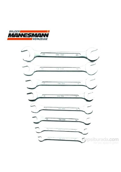 110-08Dın Açık Ağız Anahtar Takımı - (8 Parça, 6-22Mm)