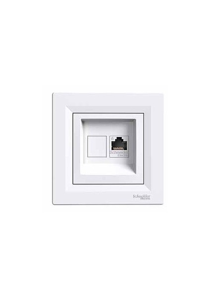 Asfora 1*Rj45 Cat5e Beyaz Çerçeveli