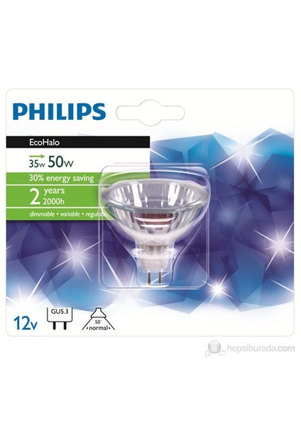 Ecohalo 35W Gu5.3 12V 36D - Sarı Işık
