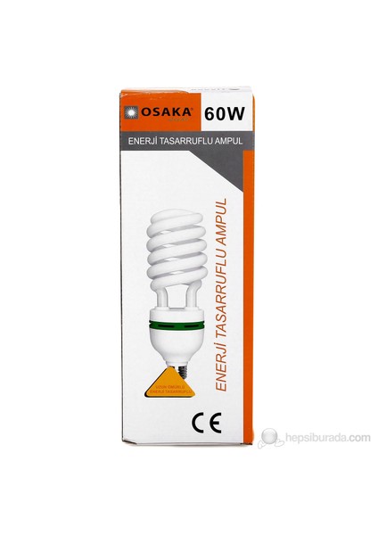 Osakalight 60W Enerji Tasarruflu Spiral Ampul E27 Beyaz fiyatları