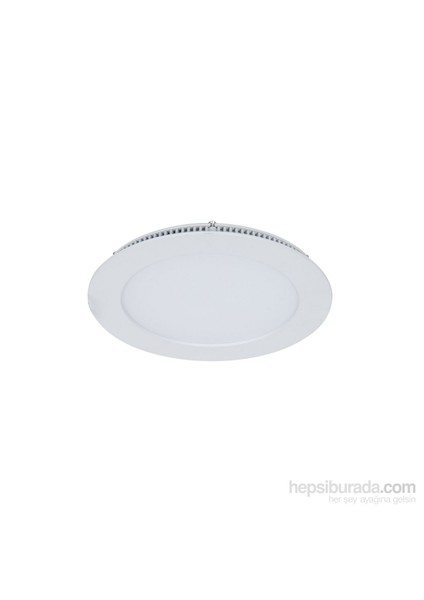 6W Slim Yuvarlak Led Armatür Beyaz Kasa 3000K