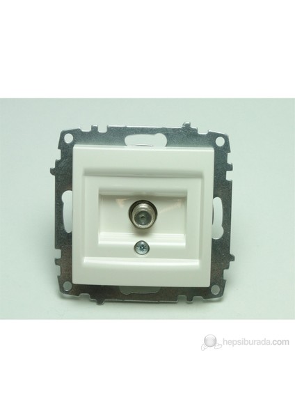Priz Zena Beyaz Tv Uydu F-Con.Mekanizma Elbi