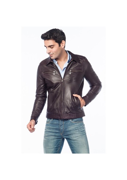 Erkek Deri Mont Bordo fiyatları