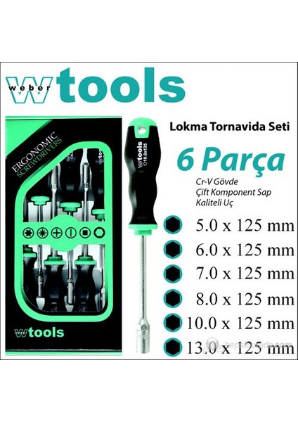 Lokma Tornavida Seti (6 Parça)