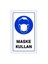 Pvc Levha "Maske Kullan" 15X25 Cm 1