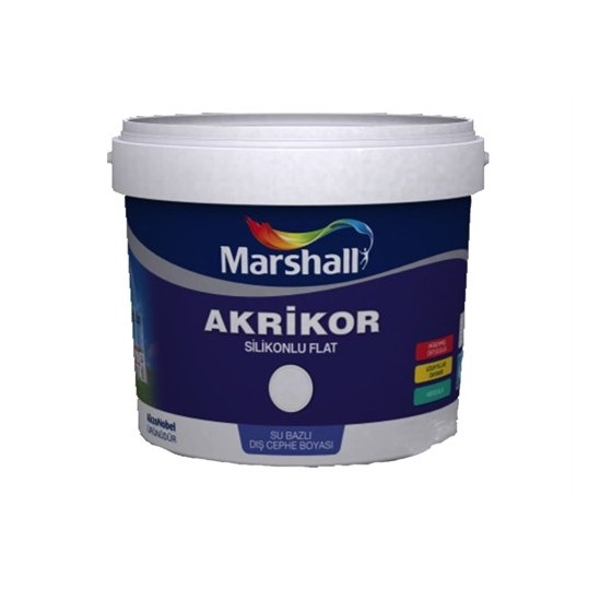 Marshall Akrikor Silikonlu Flat Dış Cephe Boyası 7,5 Lt Fiyatı