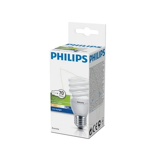 Philips EconomyTwister 15W Beyaz Işık E27 Normal Duy