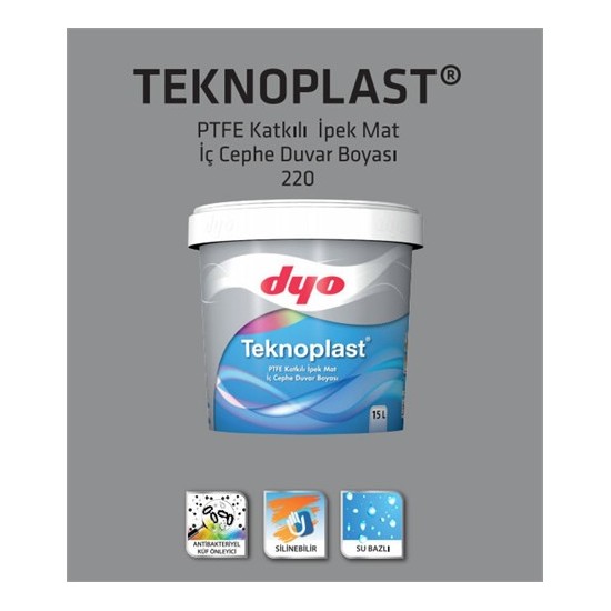 Teknoplast Ptfe Katkılı İpek Mat İç Cephe Duvar Boyası 15 Fiyatı