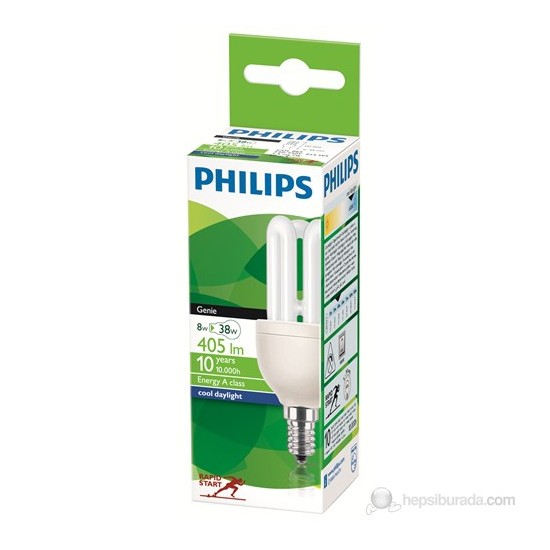 Philips Genie 8W 827 E14 - Sarı Işık