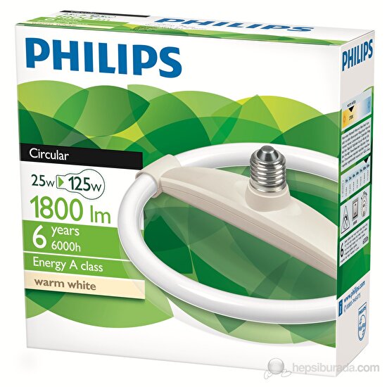 Philips Circular 6 Yıl 25W/827 - Sarı Işık