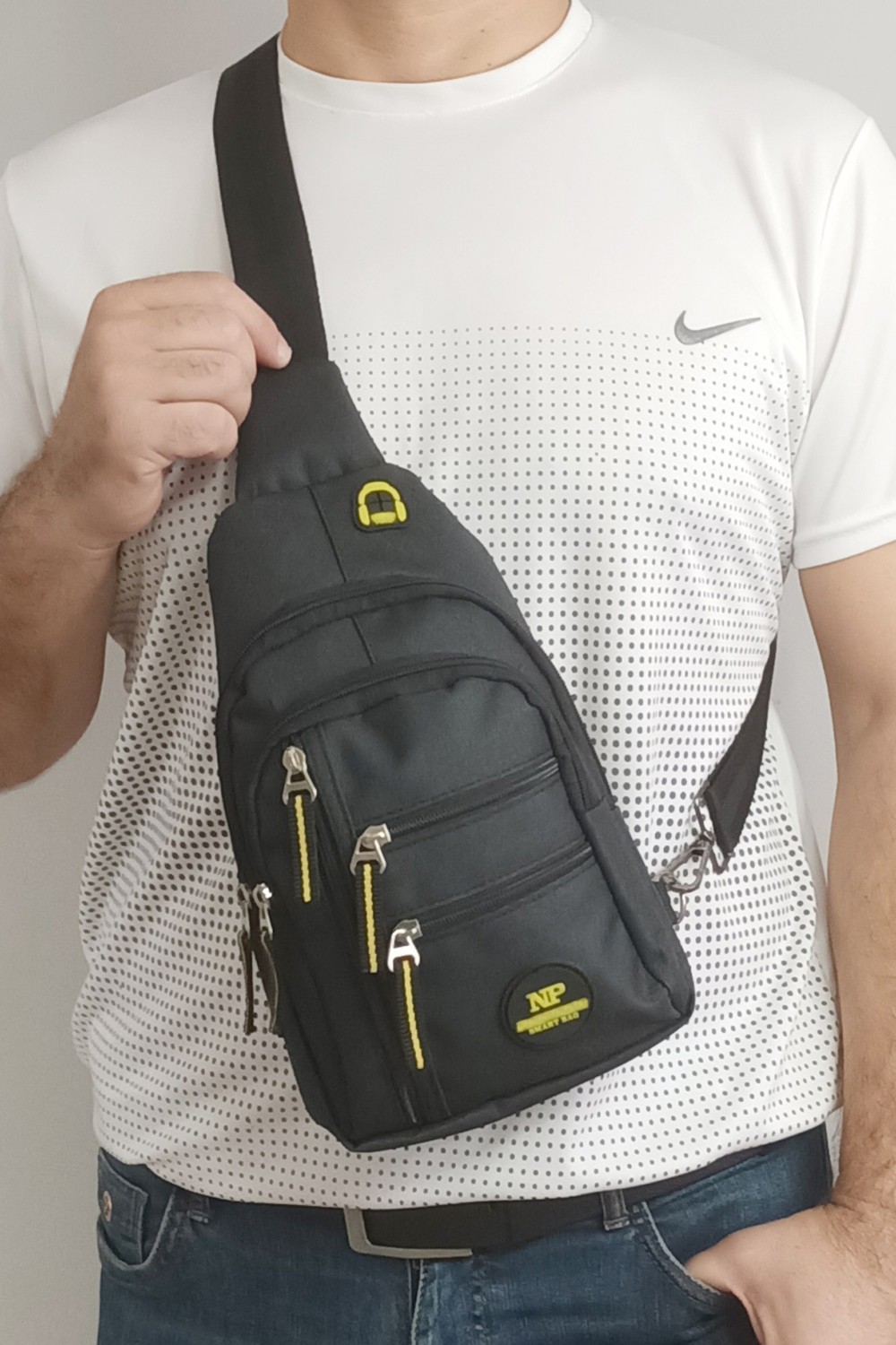 Lederax Çift Taraf Askılı Göğüs Çantası Bodybag LD266