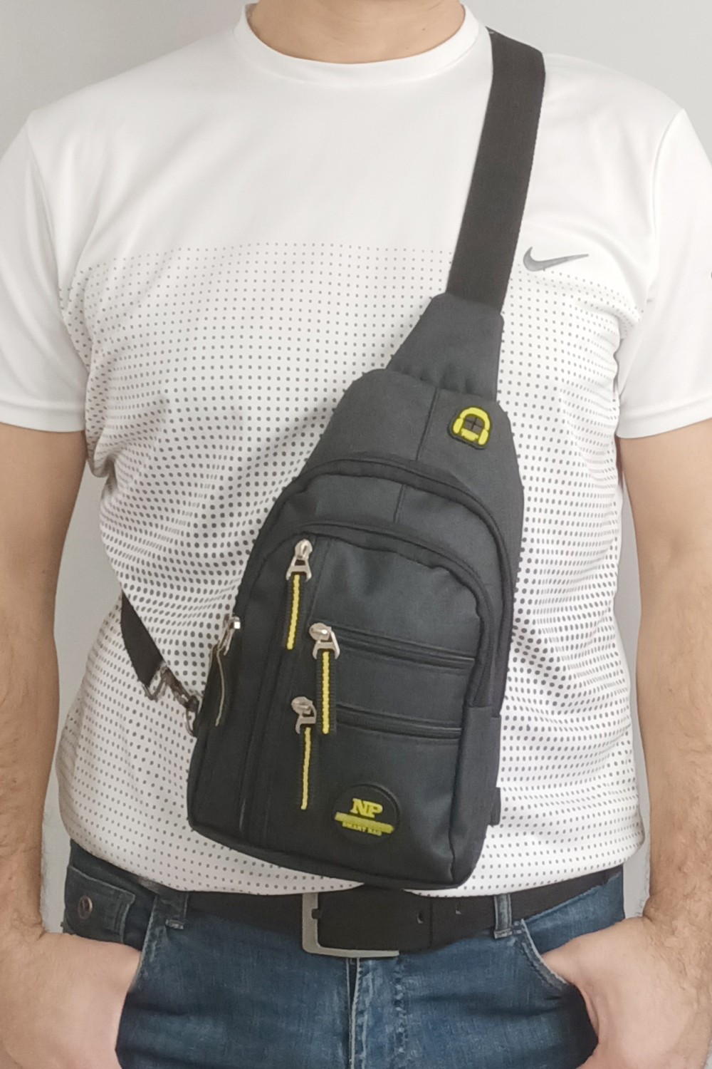 Lederax Çift Taraf Askılı Göğüs Çantası Bodybag LD266 görsel 2