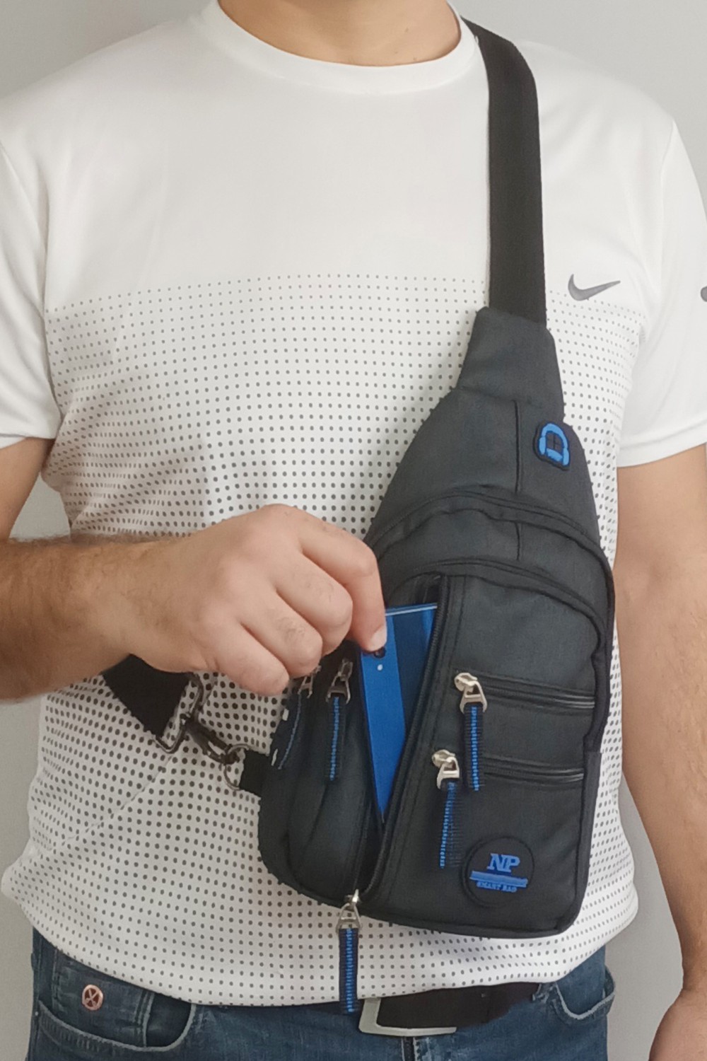 Lederax Çift Taraf Askılı Göğüs Çantası Bodybag LD266 görsel 6