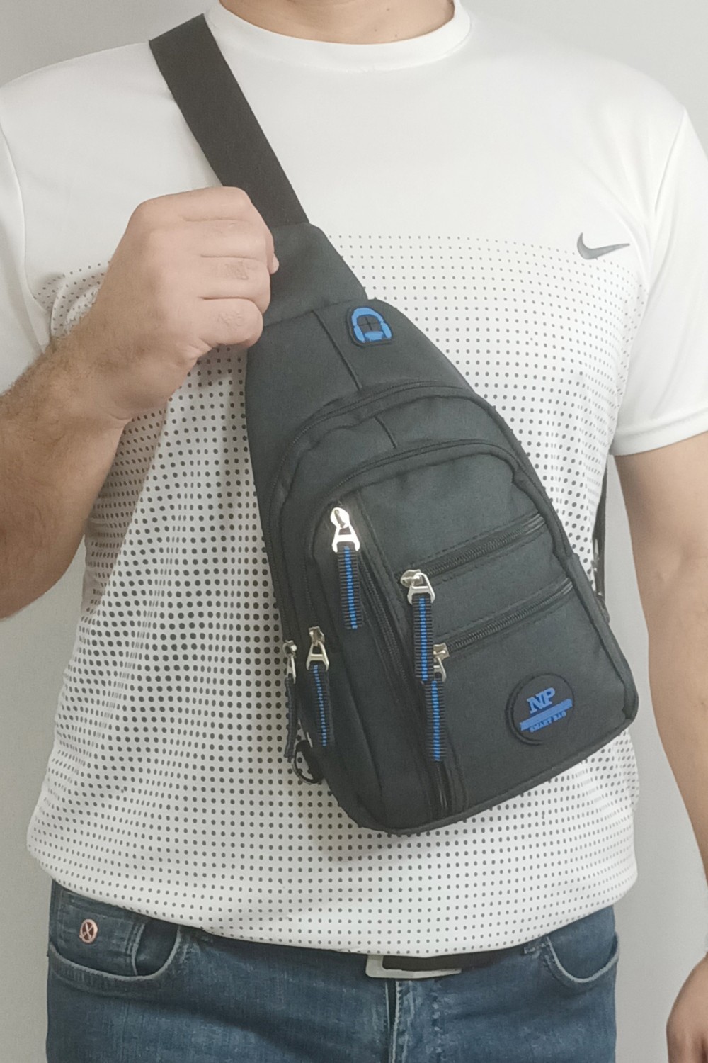 Lederax Çift Taraf Askılı Göğüs Çantası Bodybag LD266 görsel 7