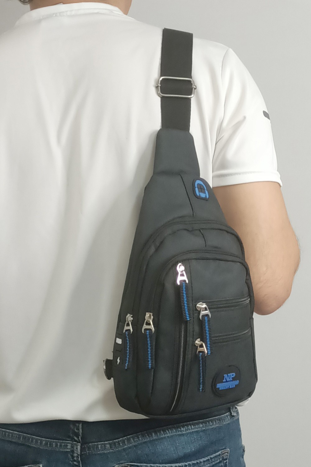 Lederax Çift Taraf Askılı Göğüs Çantası Bodybag LD266 görsel 8