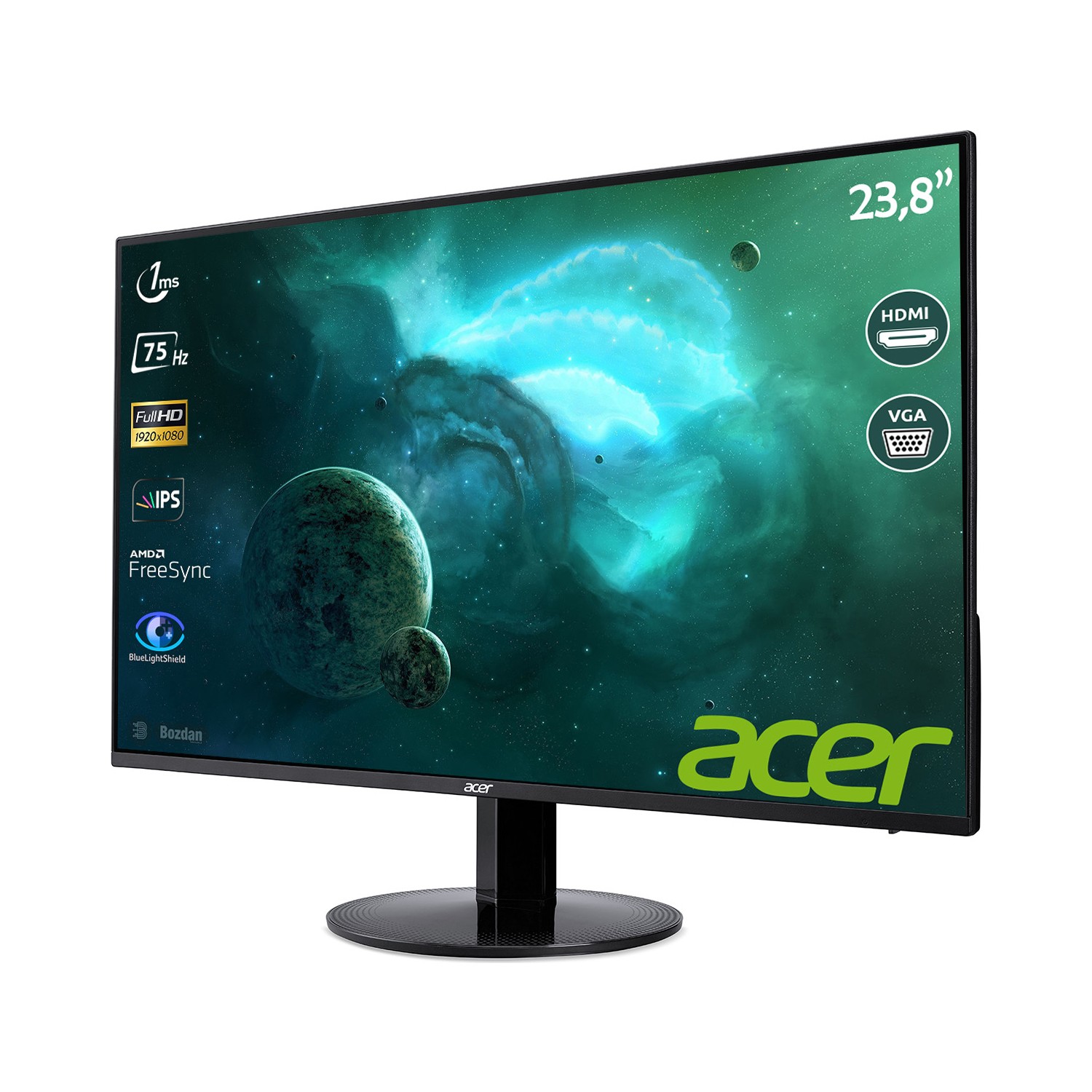 Acer SB241Y 23,8" 75Hz 1ms (Hdmı + Vga) Freesync Full Hd IPS Fiyatı